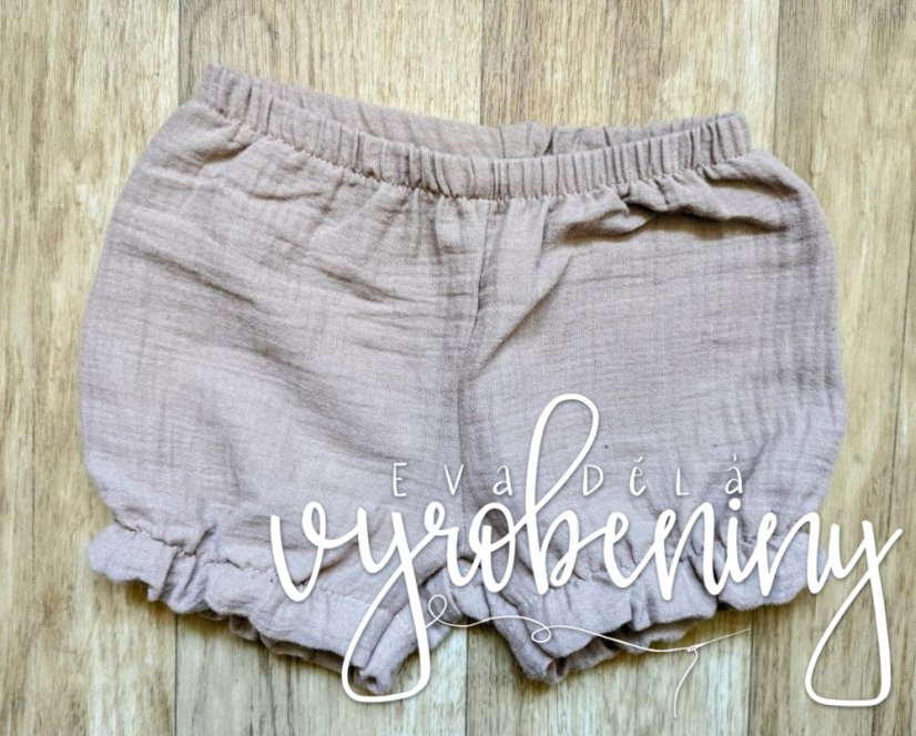 Nabírané kraťasy - MUŠELÍN