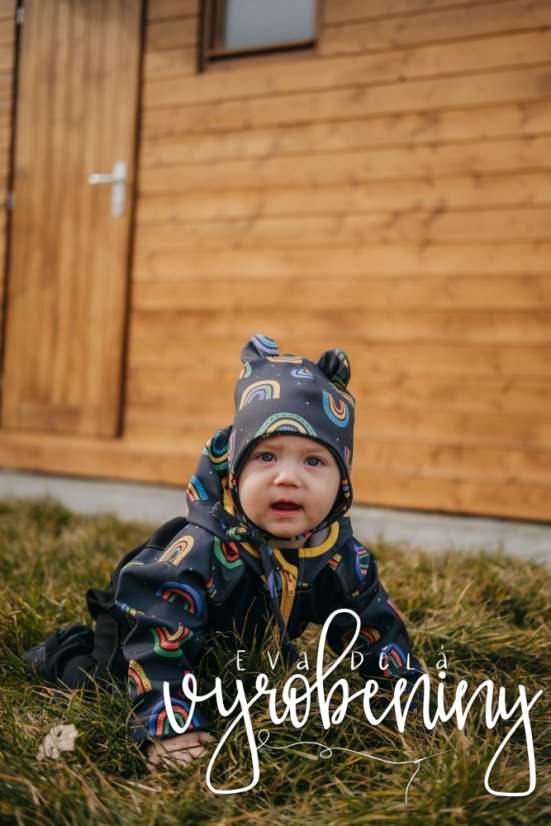 Čepice s oušky - Obvod hlavy (v cm): 40-46