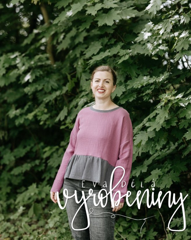 Halenka z mušelínu - Velikost - dospělý: S/M