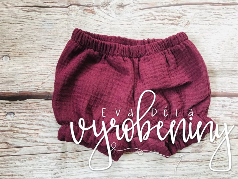 Nabírané kraťasy - MUŠELÍN