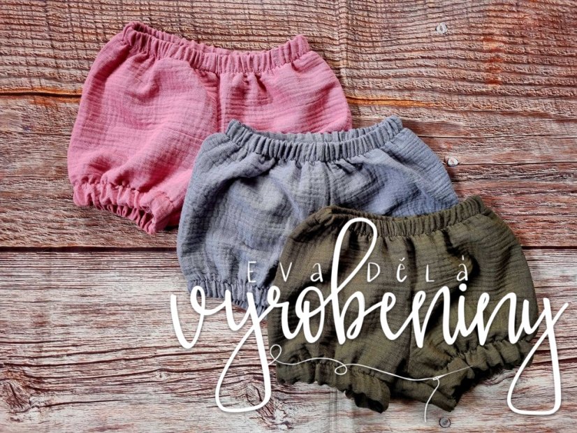 [Ušij mi] Nabírané kraťasy - MUŠELÍN