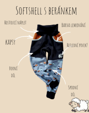 [Ušij mi] Kalhoty PŮLENÉ - beránek